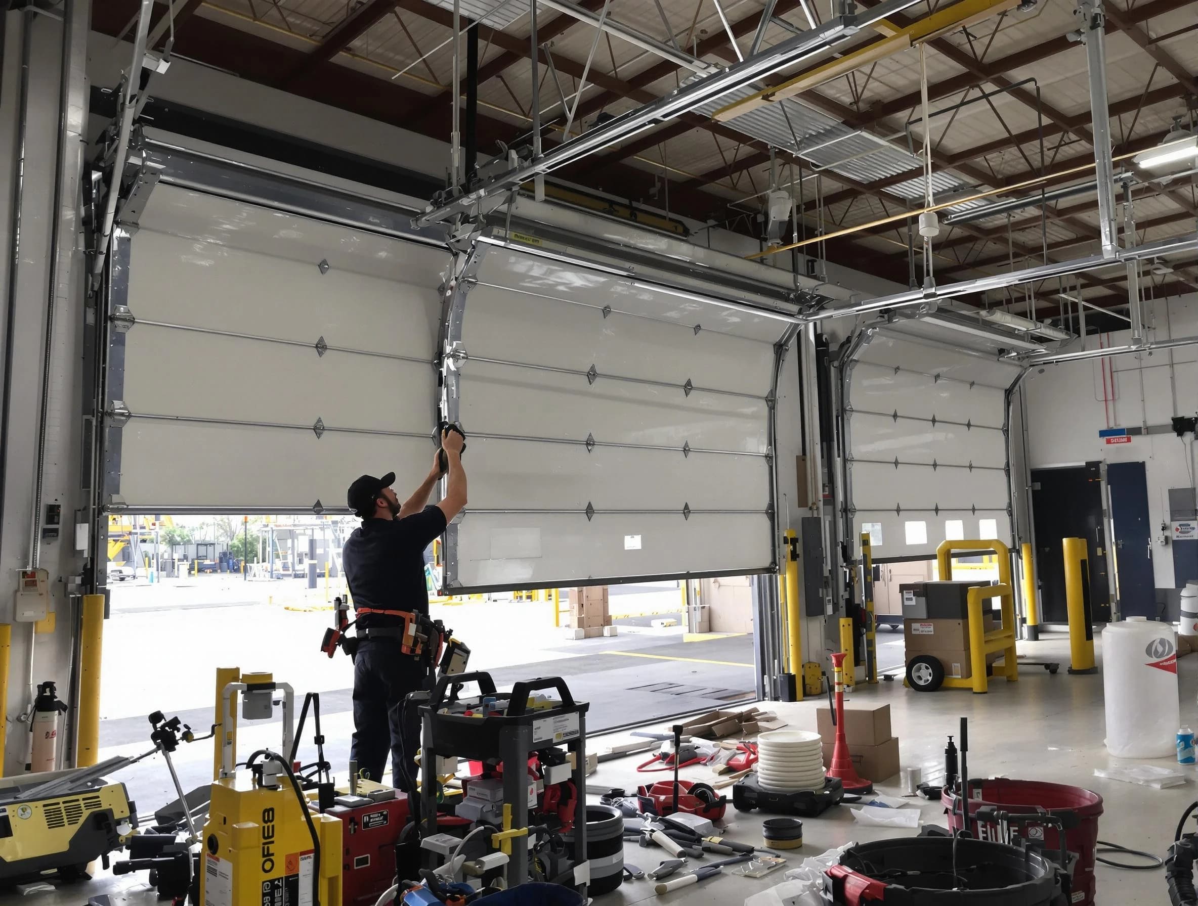 Tooele Garage Door Repair technician performing commercial garage door repair in Tooele