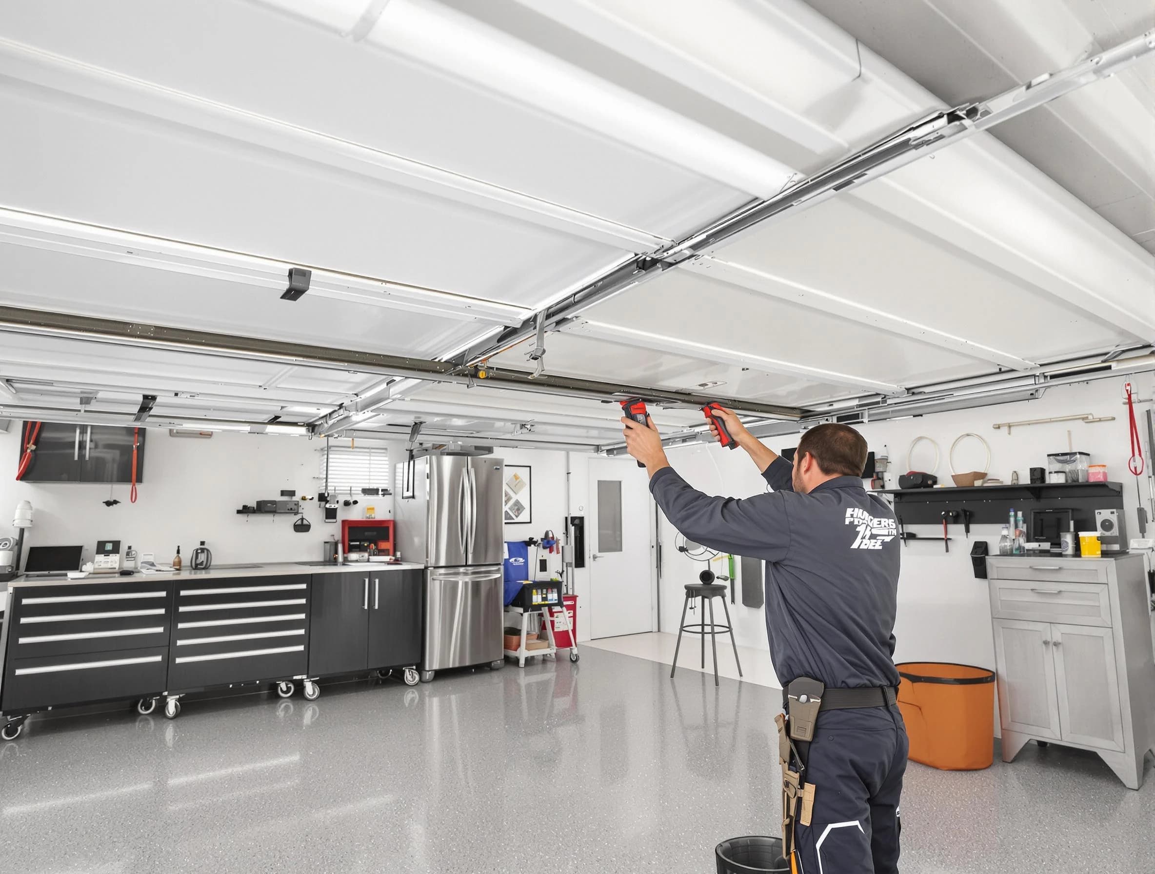 Overhead garage door repair service by Tooele Garage Door Repair in Tooele