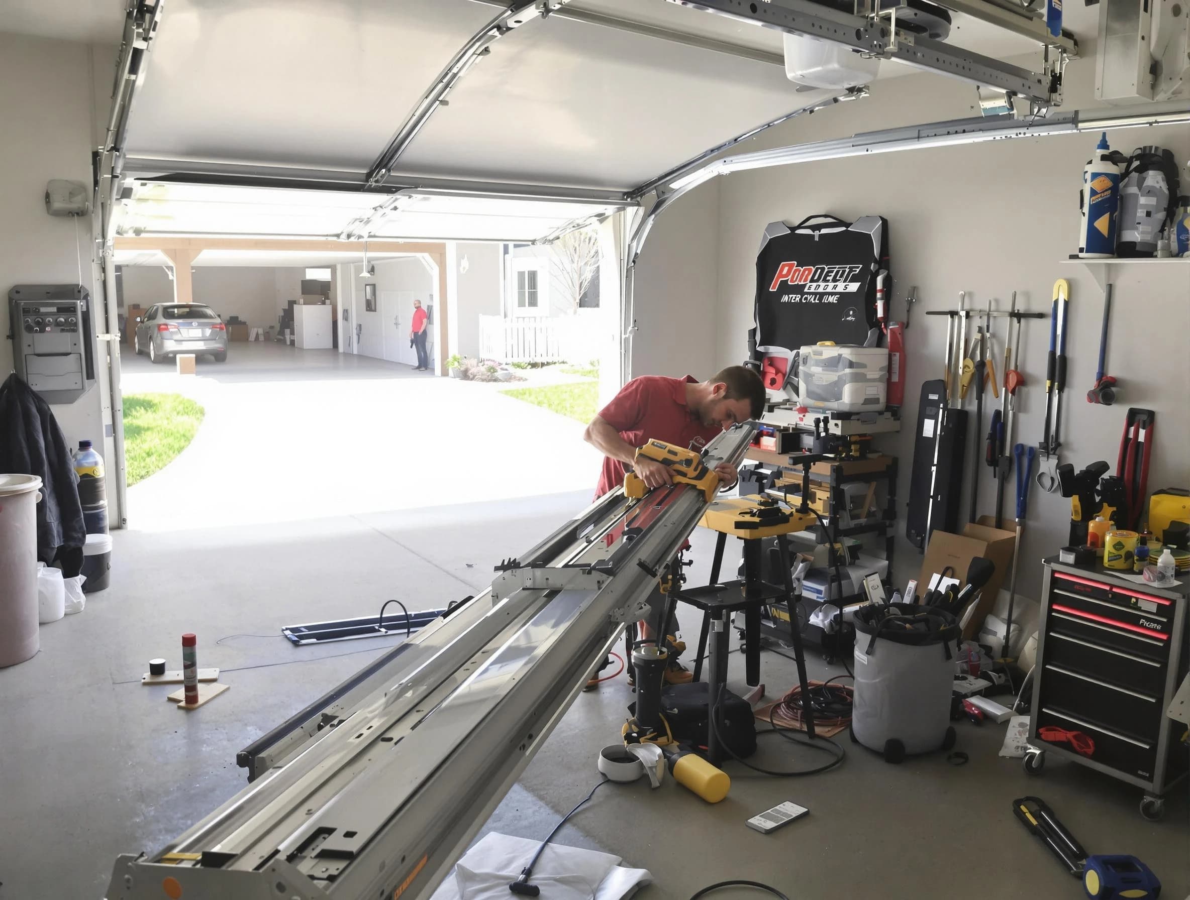 Tooele Garage Door Repair expert performing track repair in Tooele