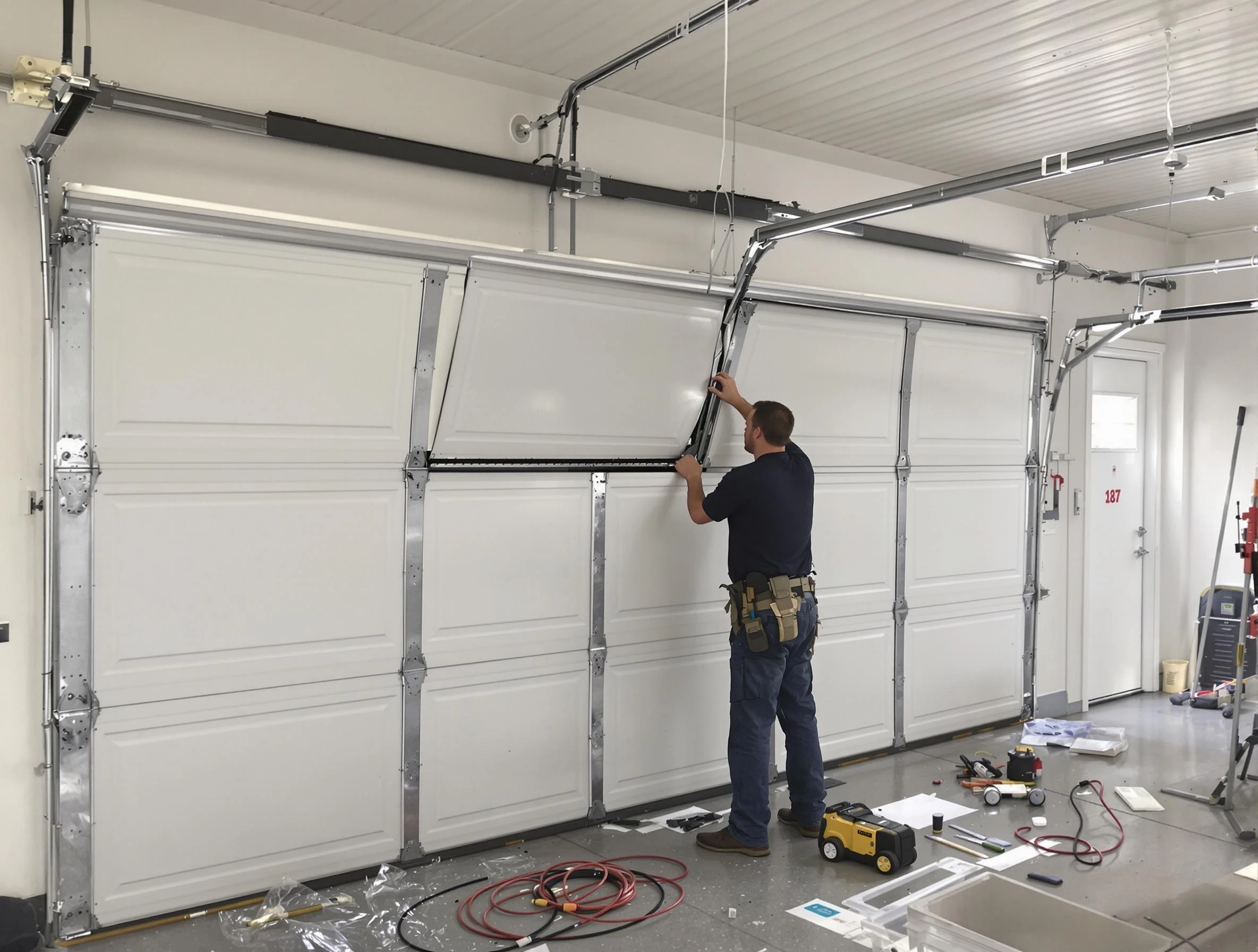 Garage Door Section Replacement in Tooele