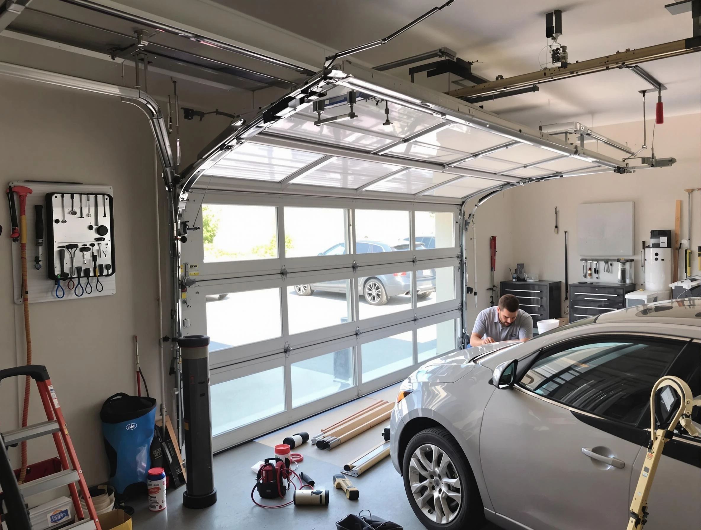 Garage door noise reduction service by Tooele Garage Door Repair in Tooele