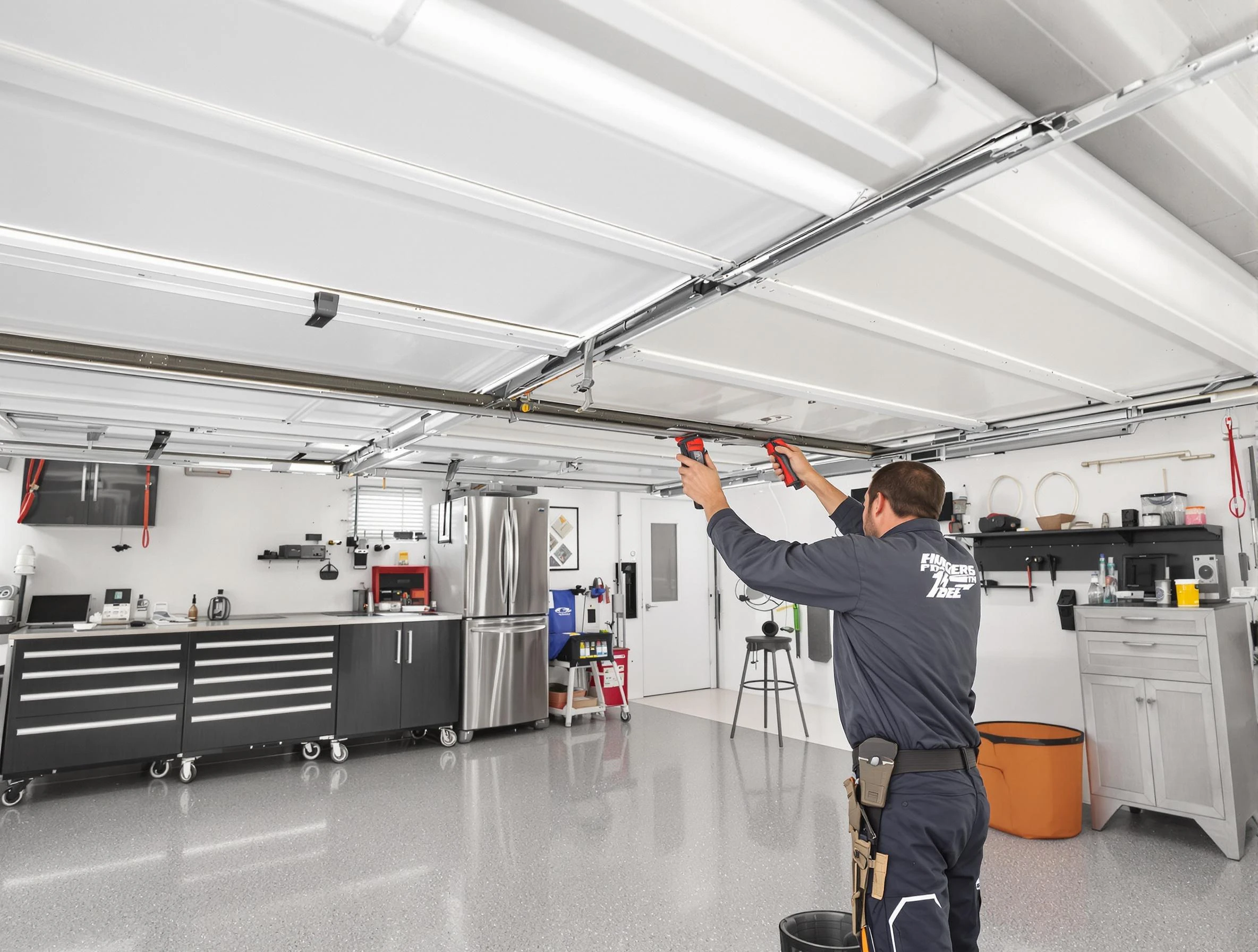 Overhead garage door repair service by Tooele Garage Door Repair in Tooele